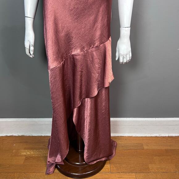 House of Harlow 1960 x Revolve Slip Dress Medium Eveline‎ satin metallic brown - Picture 4 of 12
